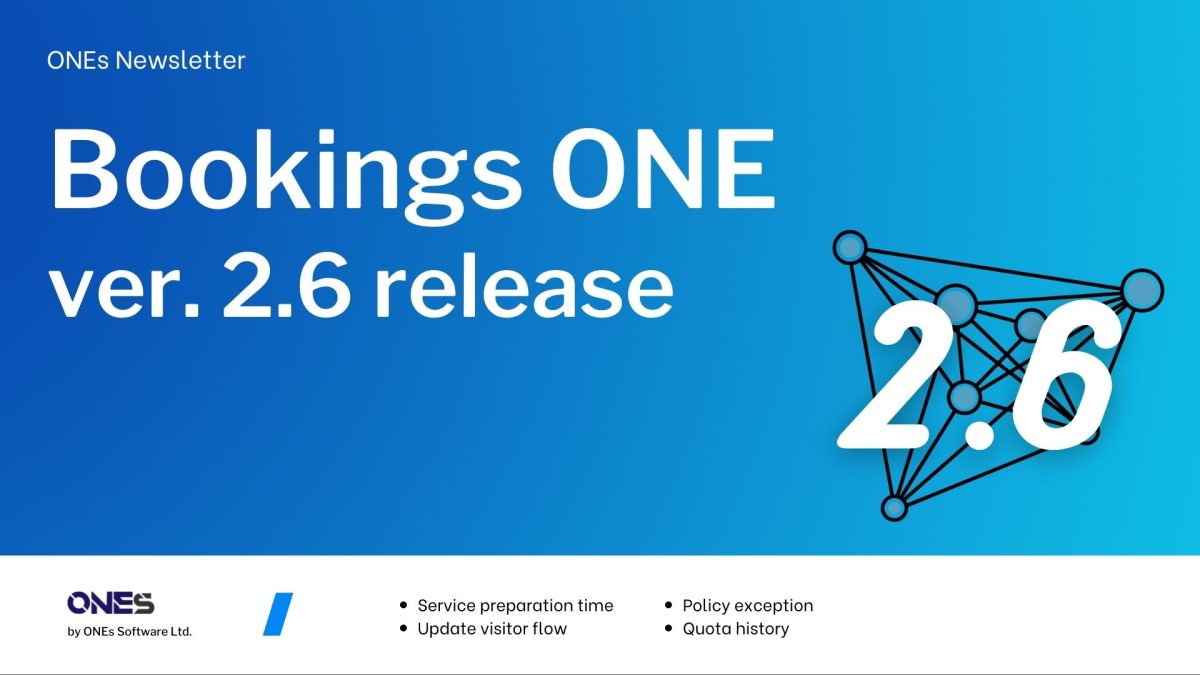 Newsletter: Bookings ONE ver. 2.6 release